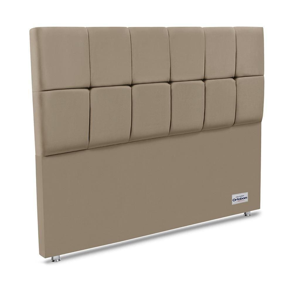 Cabeceira Piave Veluto Bege Casal 12x140x125 Camurça