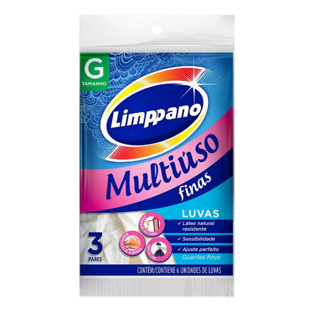 Luvas Finas Multiuso G Com 6 Und