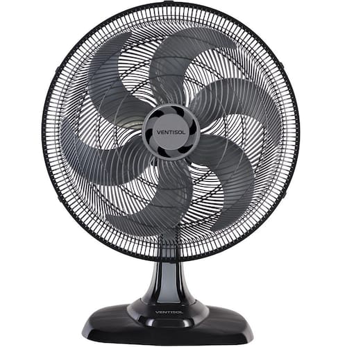 imagem-Ventilador de Mesa Ventisol Turbo 6 50CM, 6 Pás, 3 Velocidades, Suporte de Parede Integrado - 110V