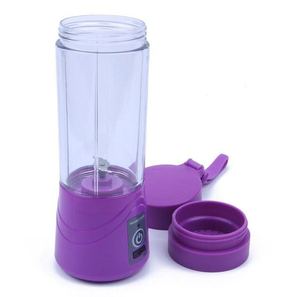 Mini Liquidificador USB Recarregavel Portátil Elétrico Roxo