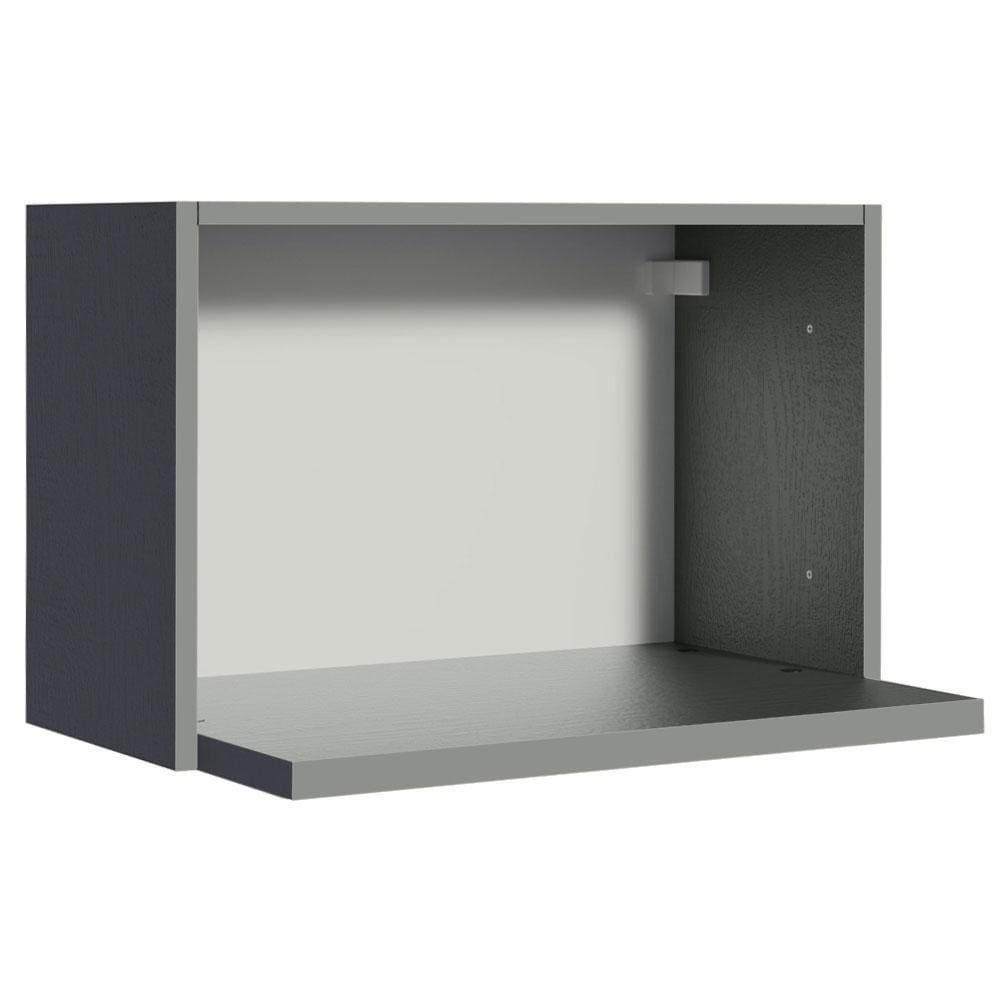 Armário Aéreo 60 Cm Com Nicho Para Forno Cinza Nice Cinza