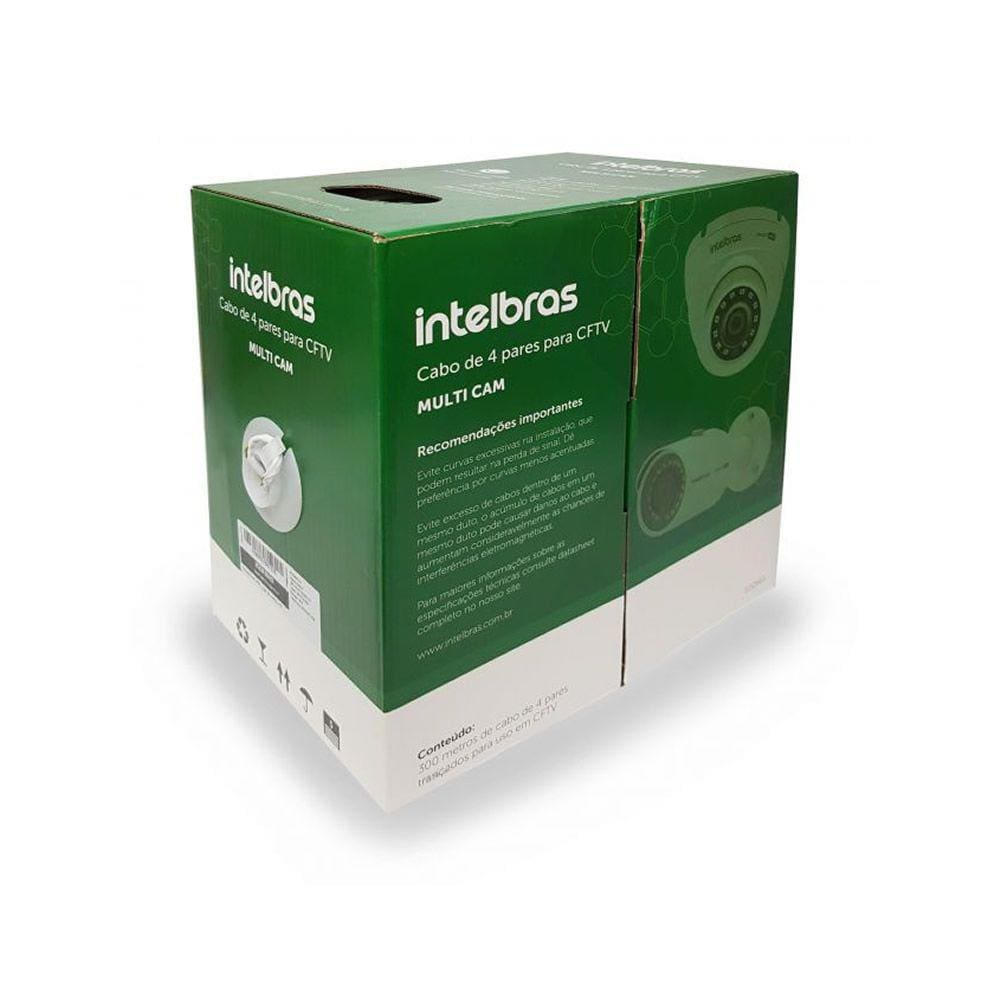 Cabo De Rede Intelbras Para Camera Cftv Multi 8 Vias 300m