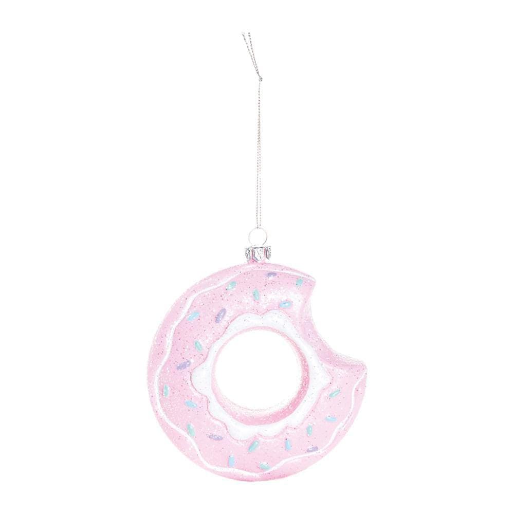 Enfeite Natal Pend Donut Mordido Rosa 12x10x3cm 1106814