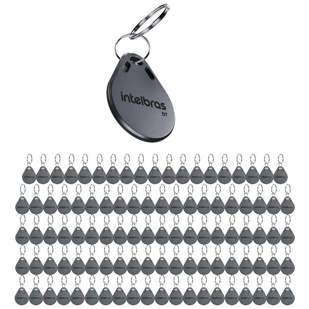 Kit 100 Chaveiro Proximidade Dupla Tecnologia Tag RFID 13,56 MHz e 125 kHZ TH 1000 DT Intelbras