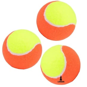 Bola Bolinha Beach Tennis Tênis Praia Pack 3 Unidades Laranja e Amarelo Lorben