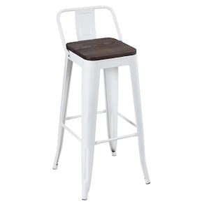 Banqueta Alta 76 Cm Madeira Rústica Escura