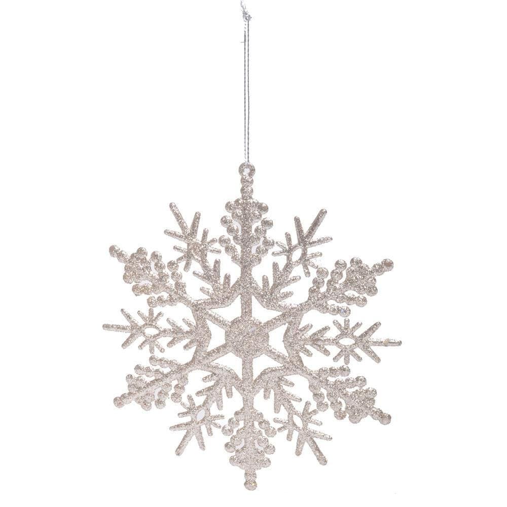 Enfeite Pendurar Floco Neve Glitter Champ 17cm 1019329