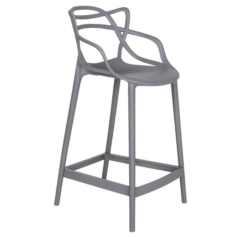 Banqueta Média Masters Allegra 66 Cm Cinza Escuro