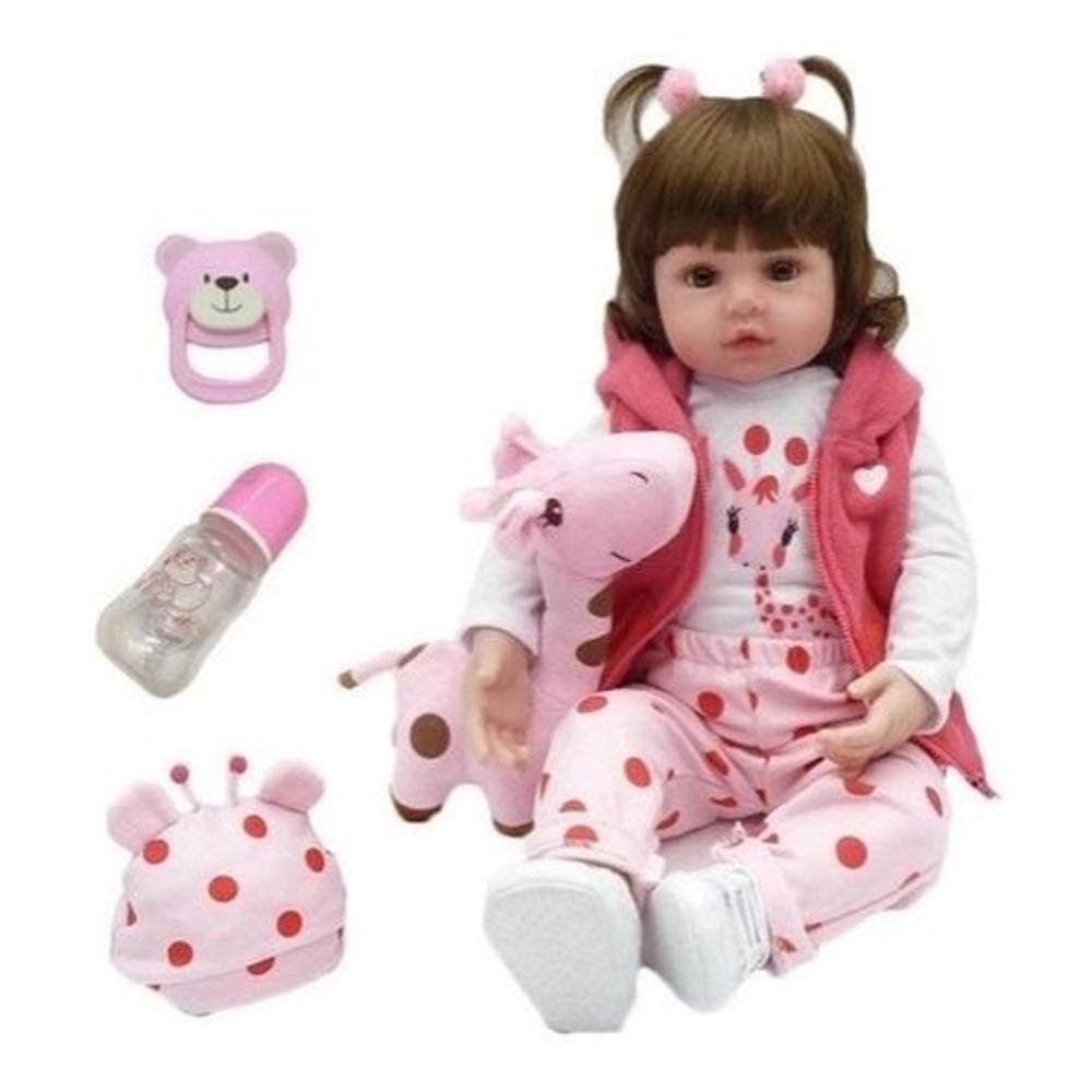 Boneca bebe reborn princesa original realista silicone 55 cm nova baby