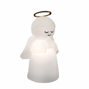 Luminária Infantil - Led e Fluorescente - Anjo - Branca - DecorFun