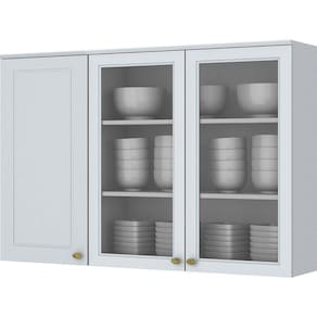Armário Aéreo Henn 120cm 3 Portas Americana Branco