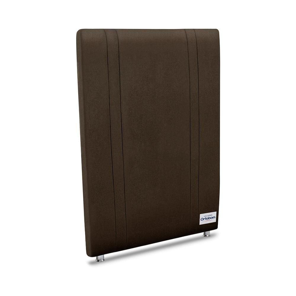 Cabeceira Tamisa Linho Marrom Solteiro 8x90x125 Linho