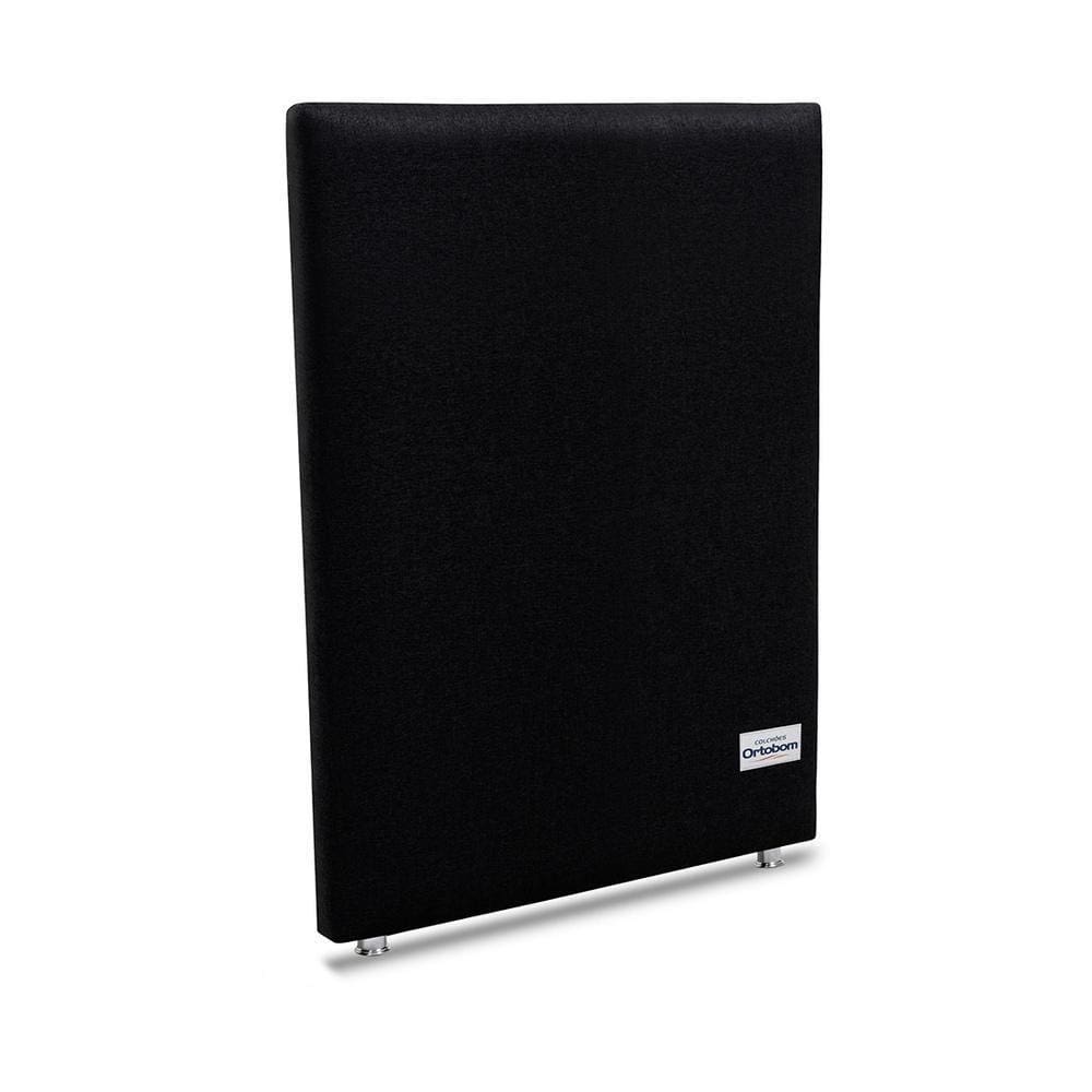 Cabeceira Sena Linho Preto Solteiro 12x90x125 Linho