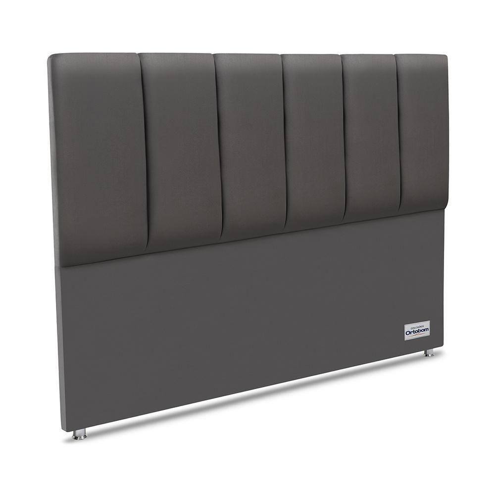 Cabeceira South Veluto Cinza Queen 11x160x125 Camurça