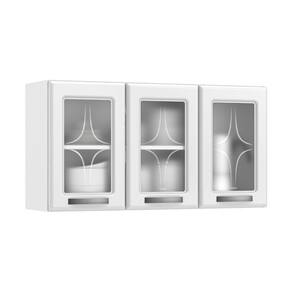 Armário De Cozinha De Aço Aéreo 105cm Triplo Cr6053 Branco