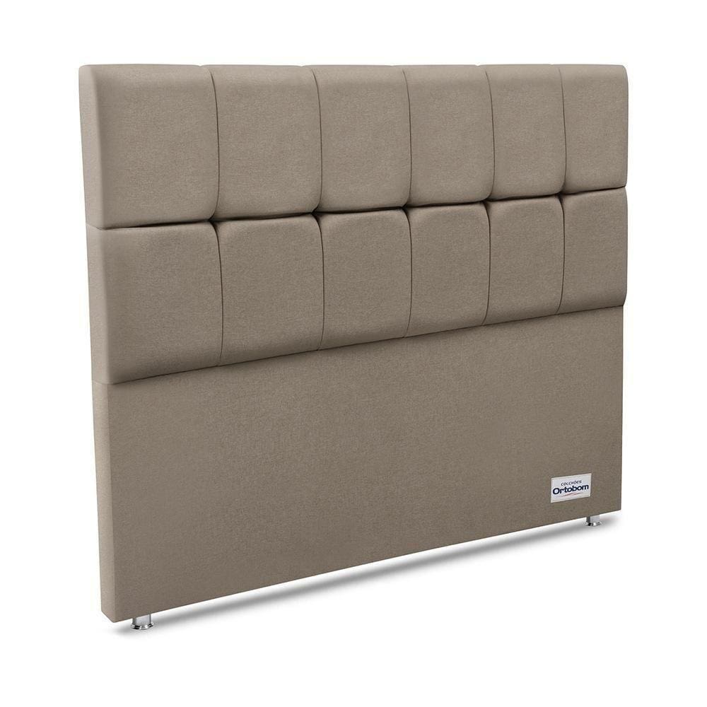 Cabeceira Piave Linho Bege Casal 12x140x125 Linho