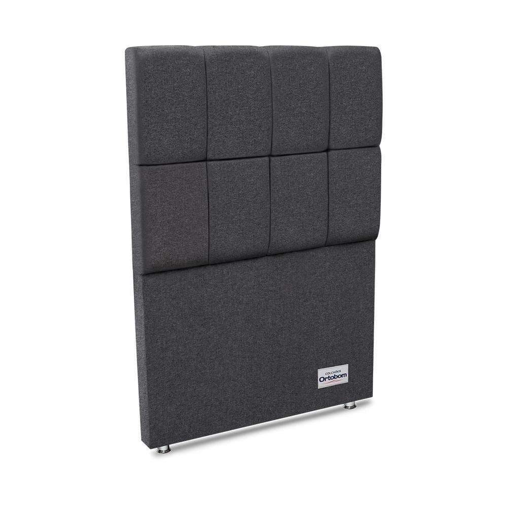 Cabeceira Piave Linho Cinza Solteiro 12x90x125 Linho