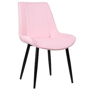 Cadeira Estofada Design Industrial Chicago Rosa Claro