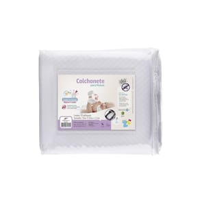 Colchonete Para Carrinho Moises Com Capa Removível e lavável Fibrasca Branco
