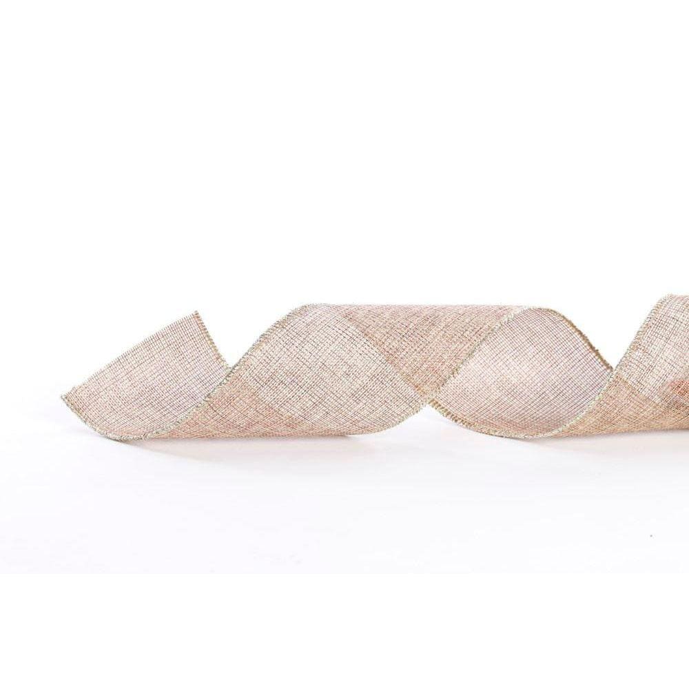 Fita Natalina Bege De Juta Lurex 1un 10cmx9,14mts 1117035