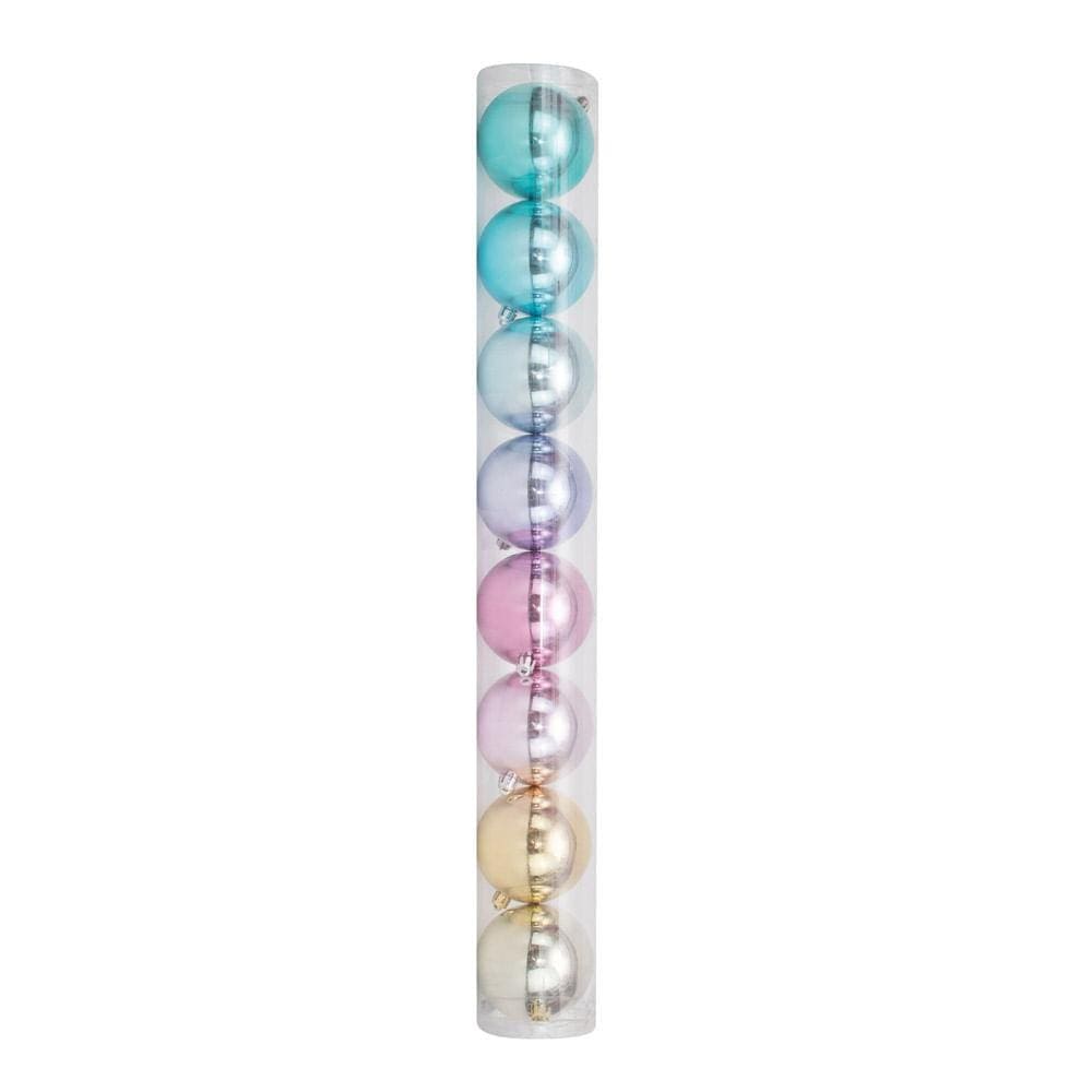 Tubo C/8 Bolas De 8cm - Rainbow (coloridas)