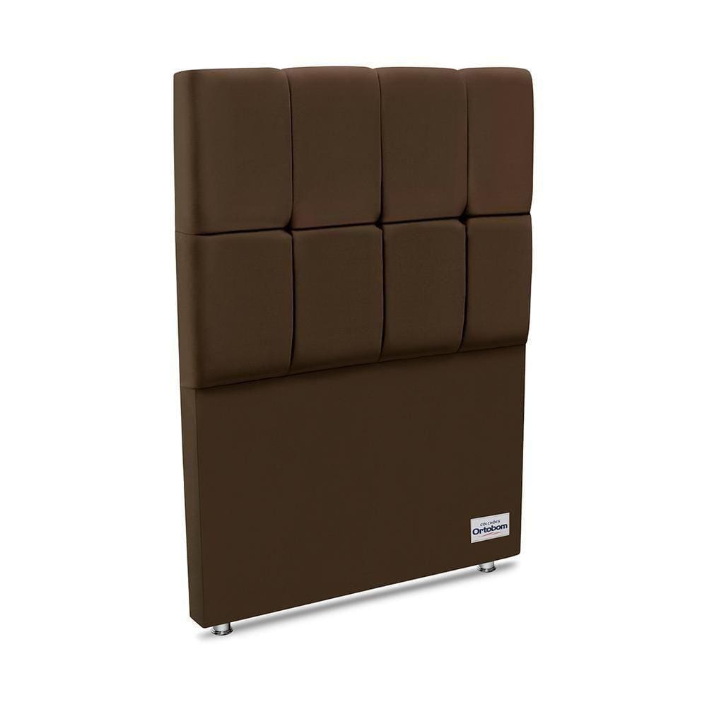 Cabeceira Piave Veluto Marrom Solteiro 12x90x125 Camurça