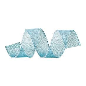 Fita Natalina De Juta Azul Teal 1un 3,80cmx9,14mts 1920966