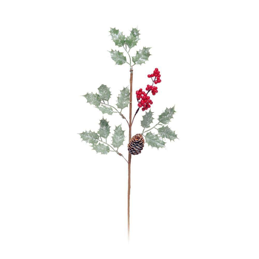 Galho Natalino C/folh/frut/pinh 1un 59x18x5cm 1024787
