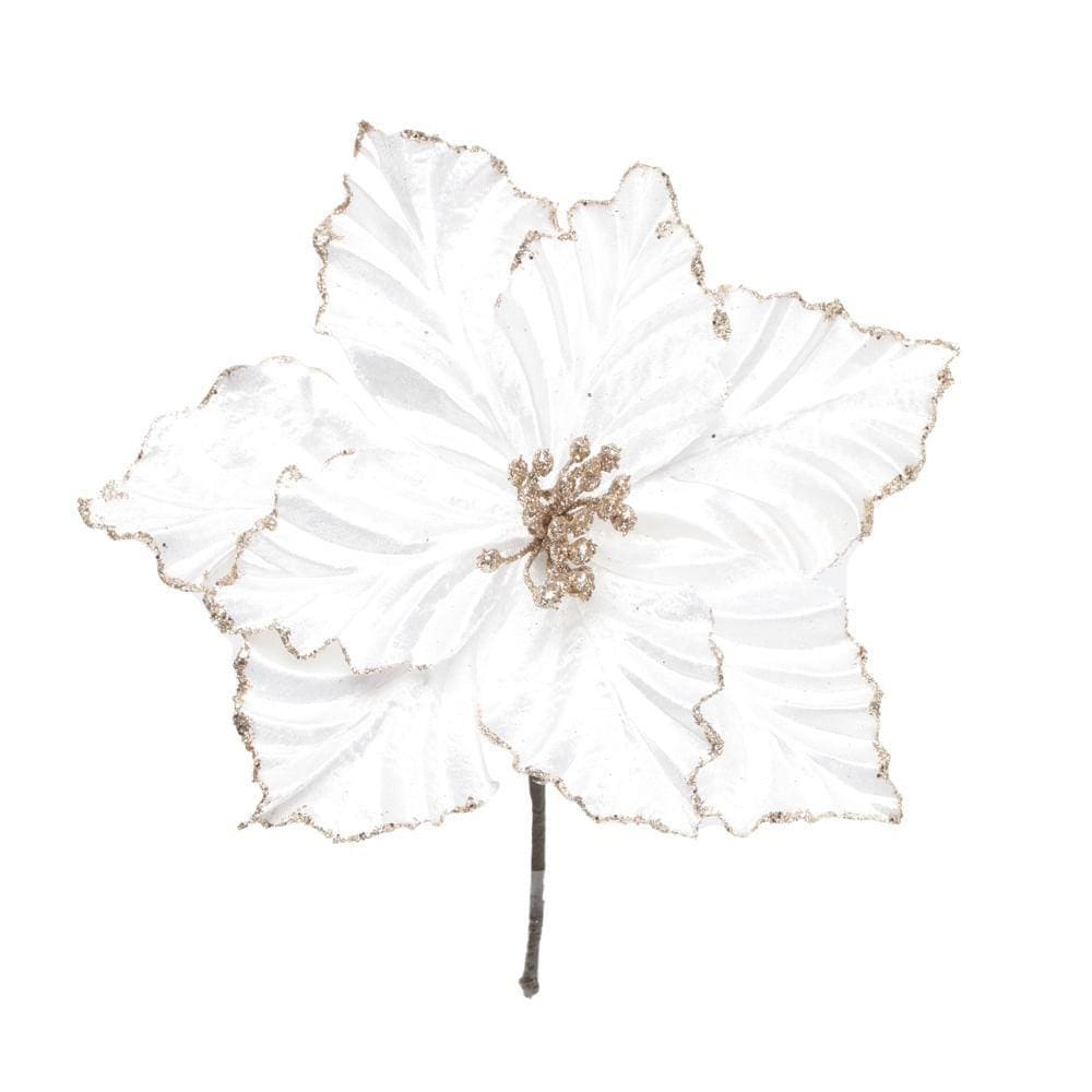Poinsetia Natalina Branco/ouro 1un 20x15x15cm 1920266