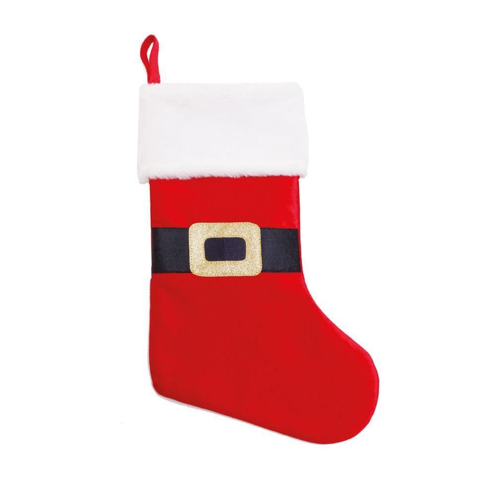 Bota Natalina Roupa Noel Vrm/bco/pto 40x25x1cm 1201159