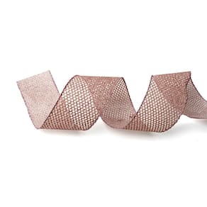 Fita Natalina De Tela Rose Gold 1un 6,30cmx9,14mts 1750667