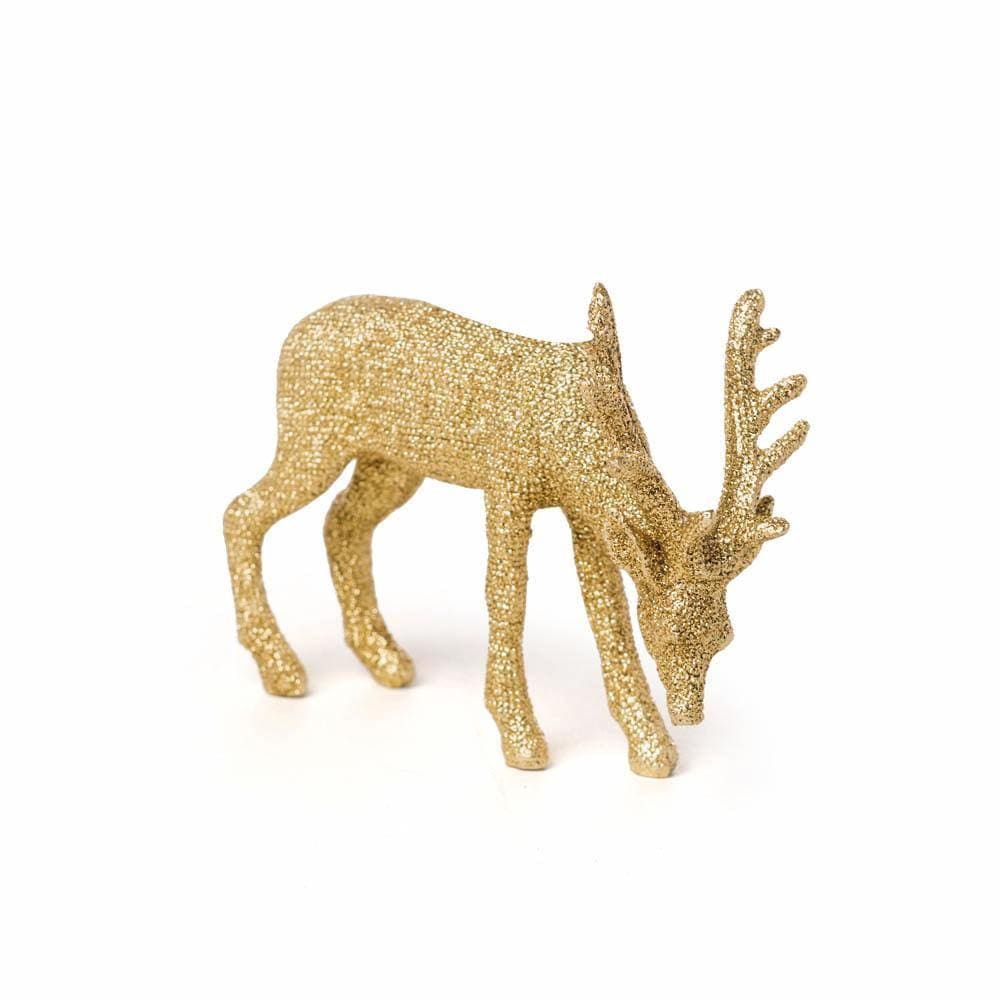 Rena Decorativa Em Pé Dourada 10x5x3cm 1241348