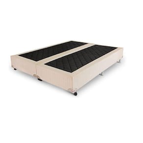 Base Box King 193x203x25cm Veludo Prorelax Bege