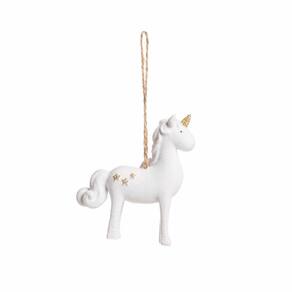 Enfeite Unicornio Para Pendurar Branco 10x10x2 1241334