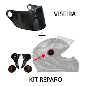 Viseira Capacete Ls2 Ff358 Fumê Fw3 Gt + Reparo Completo