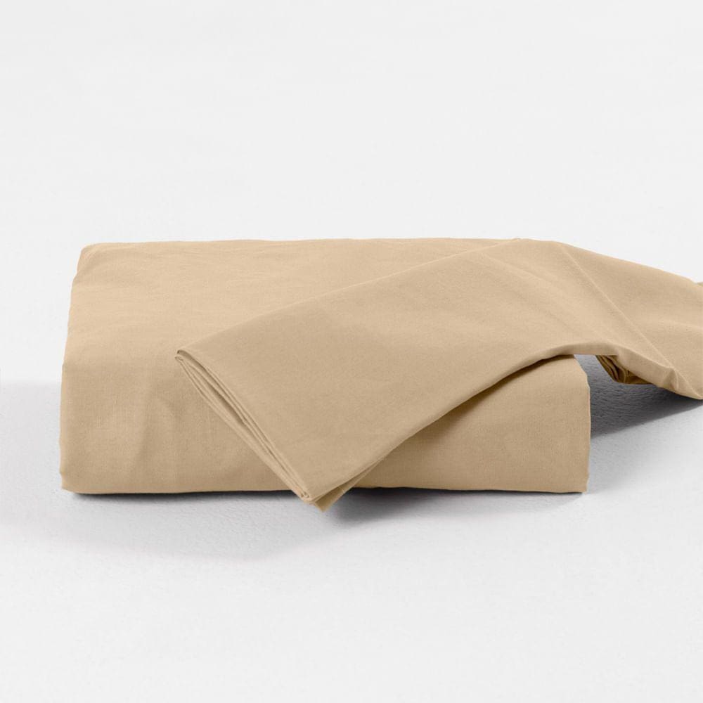 Lençol para Mini Cama com Elástico e Fronha - Caqui