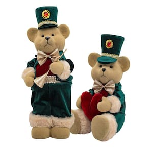 Dupla Boneco Natalino Decorativo Urso Com Cartola