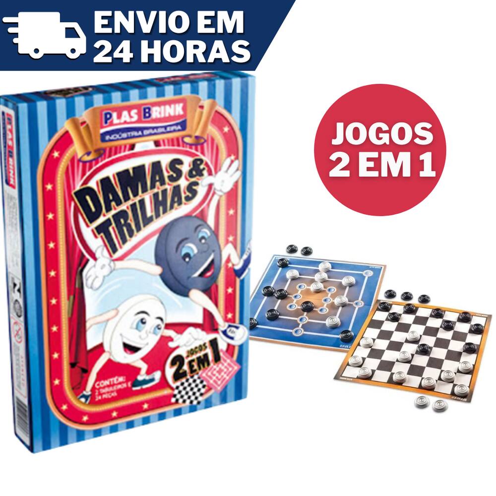 2 JOGOS EM 1 - DAMAS E TRILHA