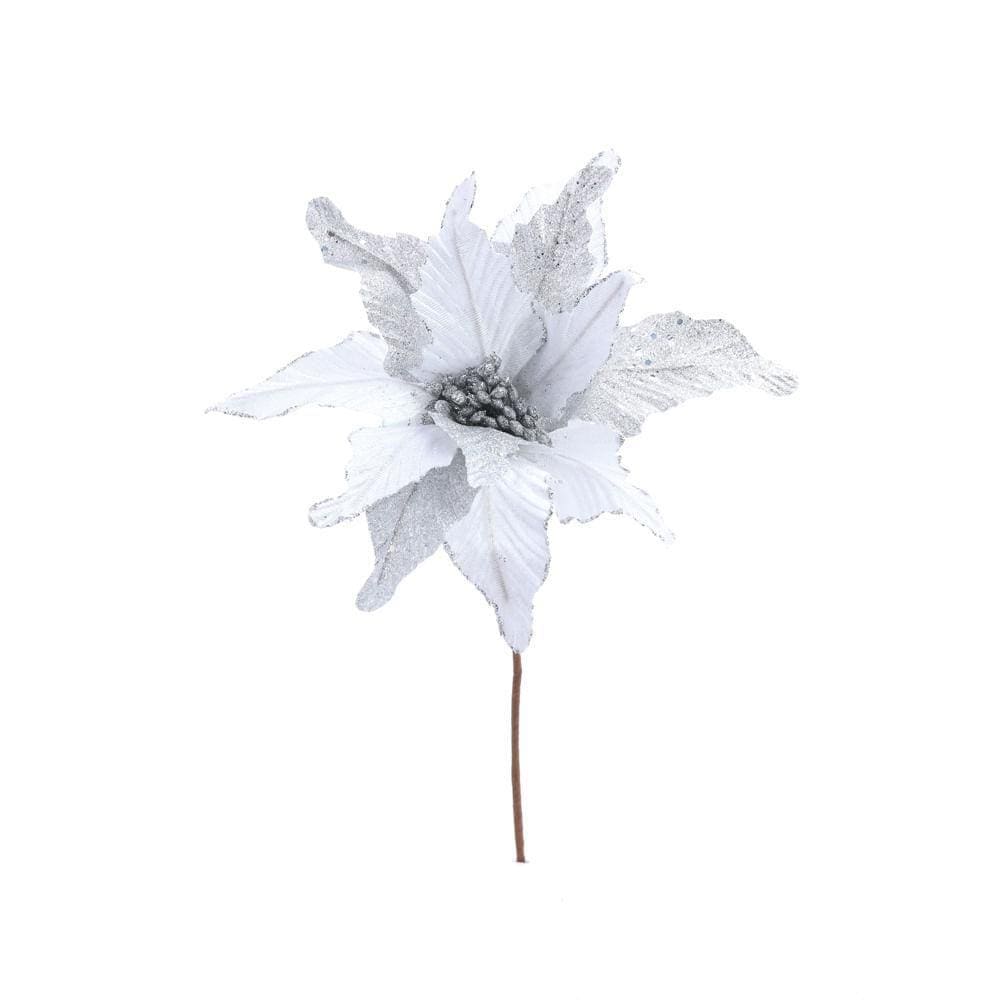 Flor De Natal Poinsettia Branco 1un 30x24x24cm 1102982