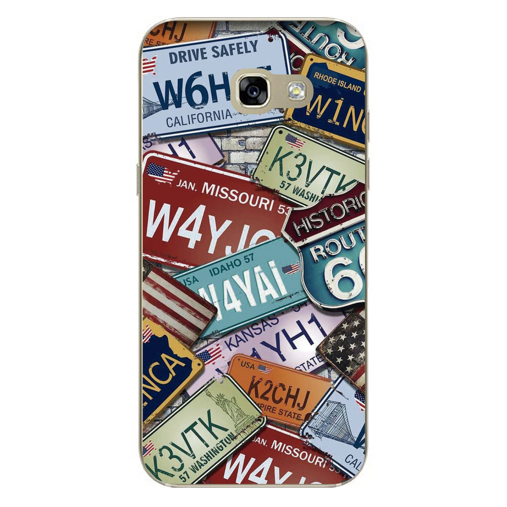 Capa Case Capinha Samsung Galaxy A5 2017 Masculina Placas Antigas
