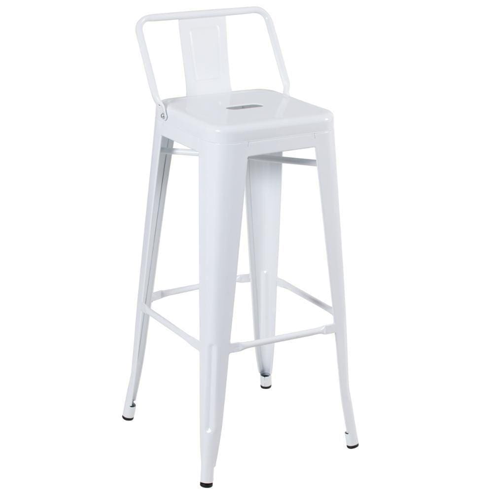 Banqueta Alta Com Encosto 76 Cm Branco