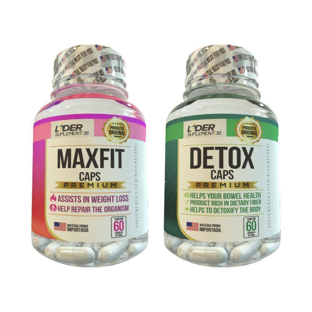 Maxfit 60 Caps + Detox 60 Caps 500Mg - 2 Potes