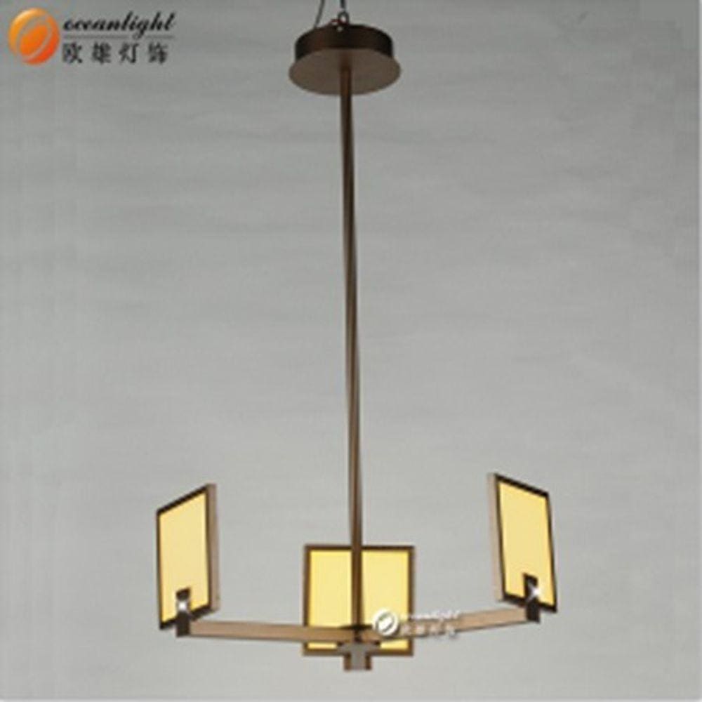 Pendente Moderno Led Placas Marrom