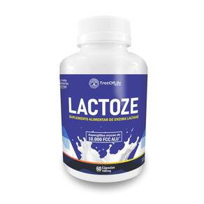 Lactoze Enzima Lactase 10000 Fcc 60 Cápsulas