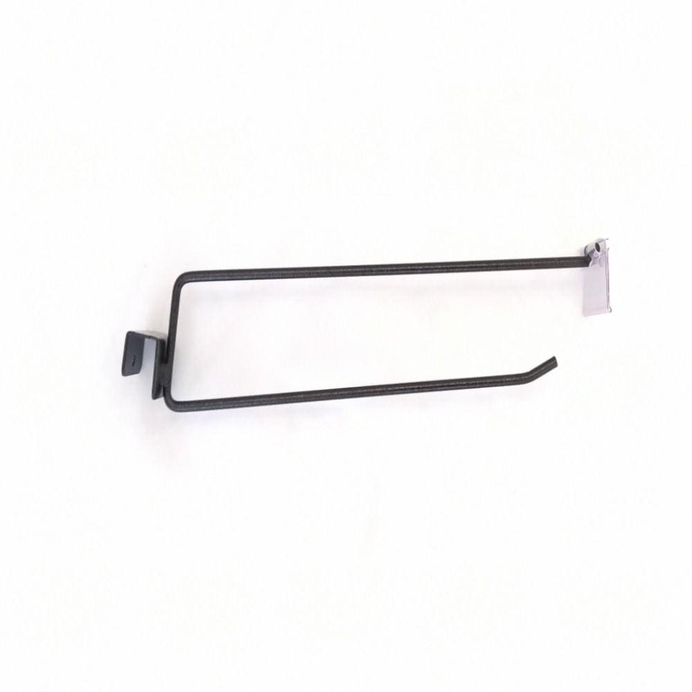 Gancheira Simples Amapa Com Porta Etiqueta 25Cm Preto