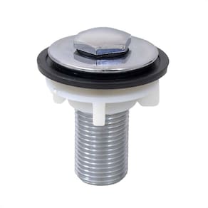 Plug Tampão Para Lavatório Com Rosca Metal Cromado