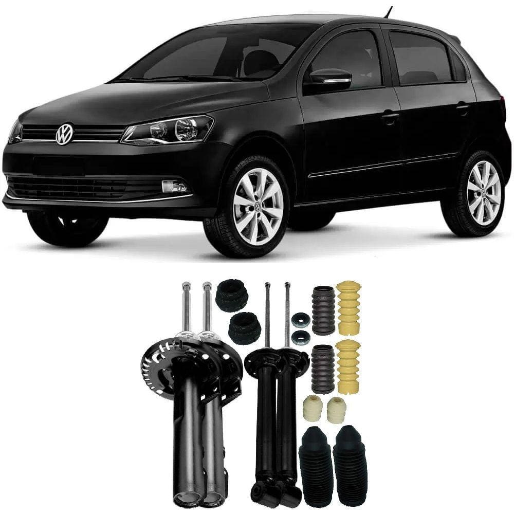 04 Amortecedores + 04 Kits Batentes Vw Gol G5 2008 Até 2013 DianteiroTraseiro