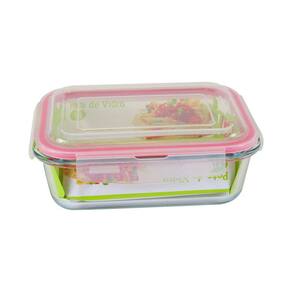 Pote de Vidro Hermético Retangular Le Click Transparente 1l