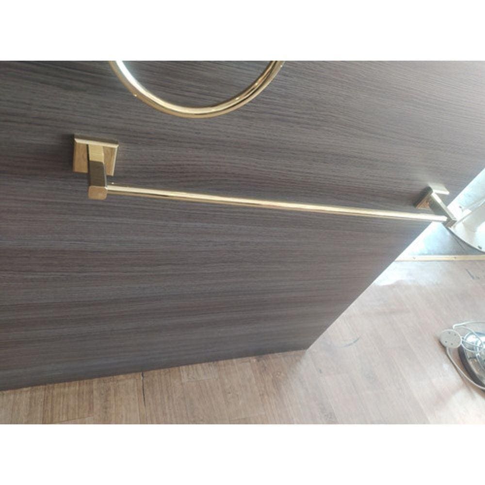 Porta Toalha De Banho Metal Dourado