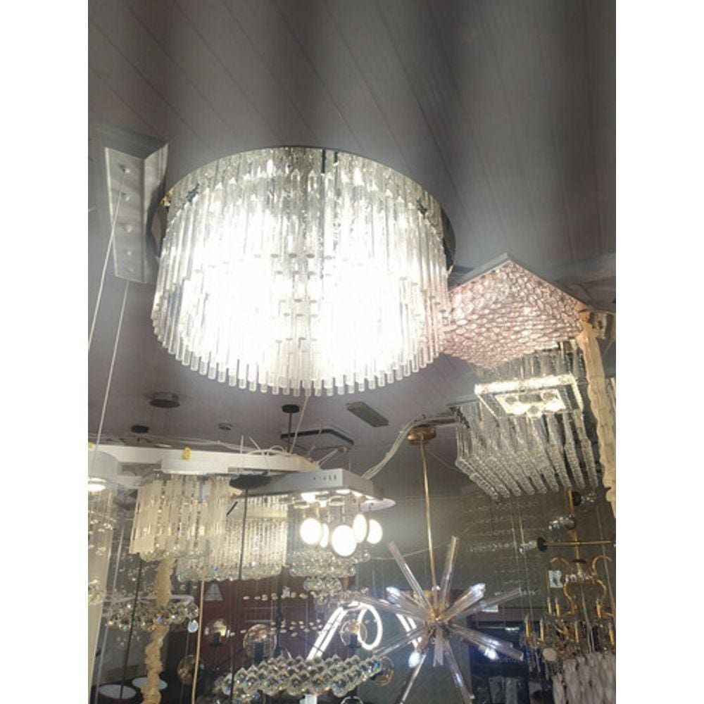 Lustre Redondo 60 Cm Em Cristal K9